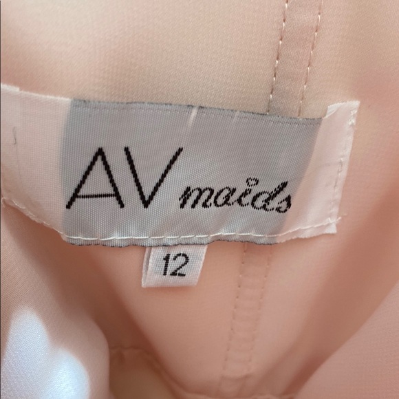 Blush Pink Maxi Asymmetrical Pleated Ruched Gown - Picture 2 of 8